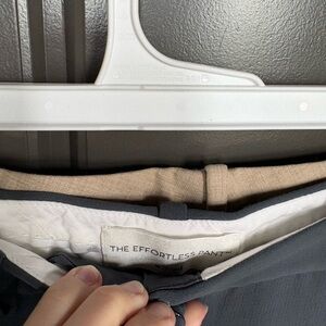 Aritzia Effortless Pant in Gray and Tan